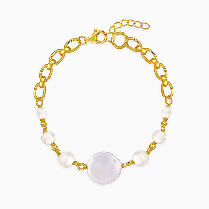 Golden Charlize Pearl Bracelet