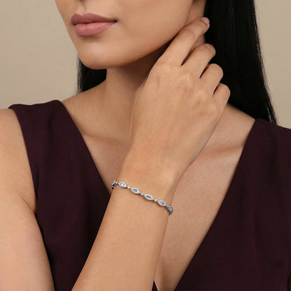 Silver Modern Nazar Bracelet