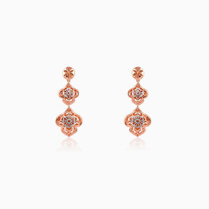 Dual Tone Sweet Aura Silver Earrings