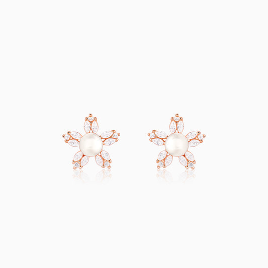Rose Gold Byeol Pearl Earrings