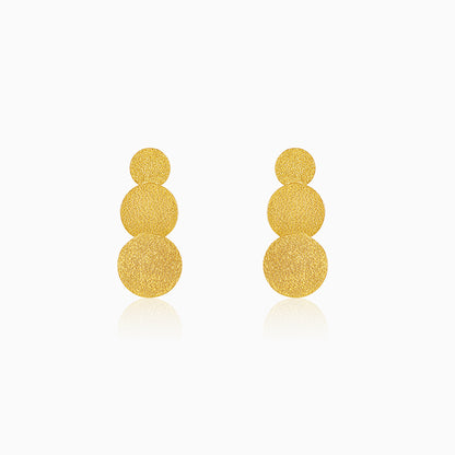 Golden Trinity Orbit Dangler Earrings