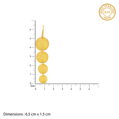 Golden Solar Cascade Dangler Earrings