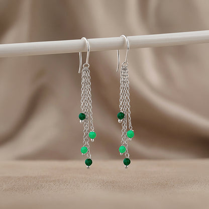 Silver Meridian Dangler Earrings