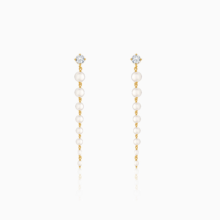 Golden Brigitte Pearl Danglers