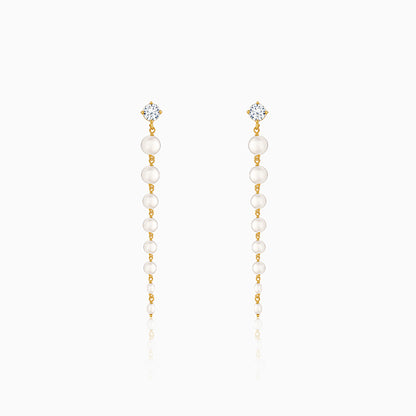 Golden Brigitte Pearl Danglers