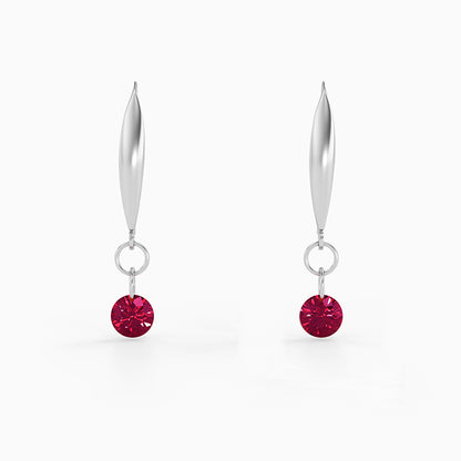 Silver Velvet Rouge Earrings