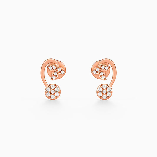 Rose Gold Serelle Stud Earrings