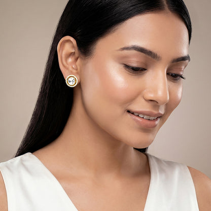 Golden Rivelle Stud Earrings