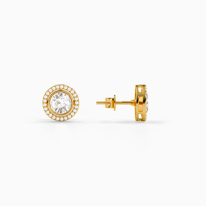Golden Rivelle Stud Earrings