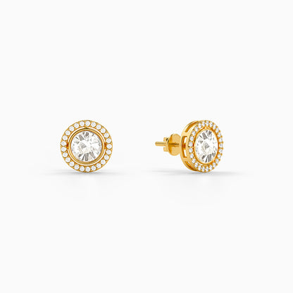 Golden Rivelle Stud Earrings