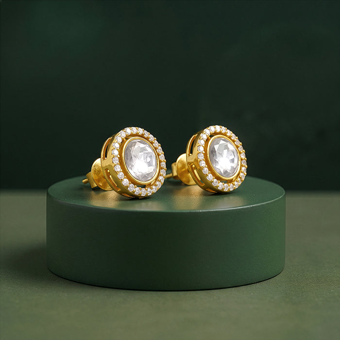 Golden Rivelle Stud Earrings