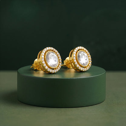 Golden Rivelle Stud Earrings