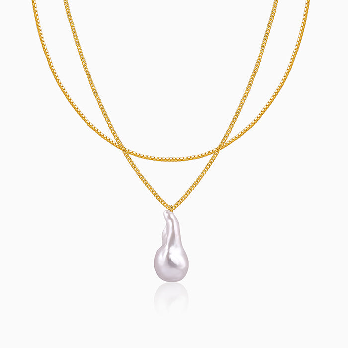 Golden Megan Pearl Necklace