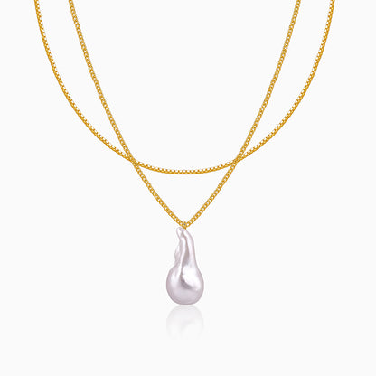 Golden Megan Pearl Necklace