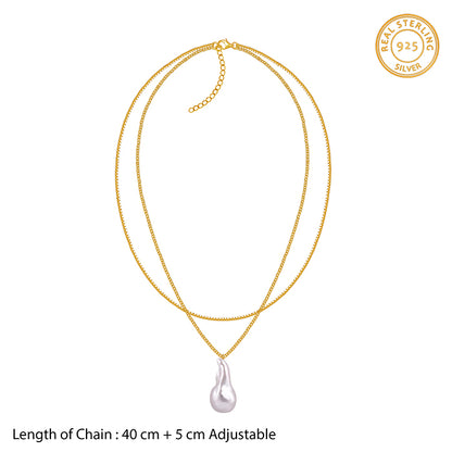 Golden Megan Pearl Necklace