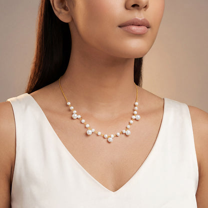 Golden Jamie Pearl Necklace