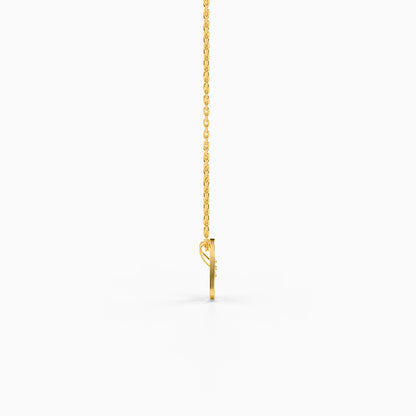 Golden Amora Heart Pendant with Link Chain