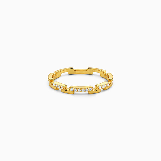 Golden Classic Steps Ring (Size 12)