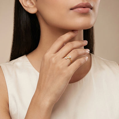 Golden Starlet Bloom Ring (Size 12)