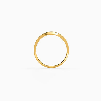Golden Halo Curve Ring (Size 12)