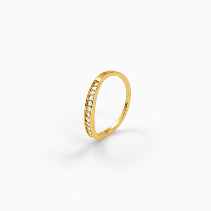 Golden Halo Curve Ring (Size 12)