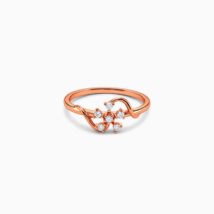 Rose Gold Melting Floral Ring (Size 12)