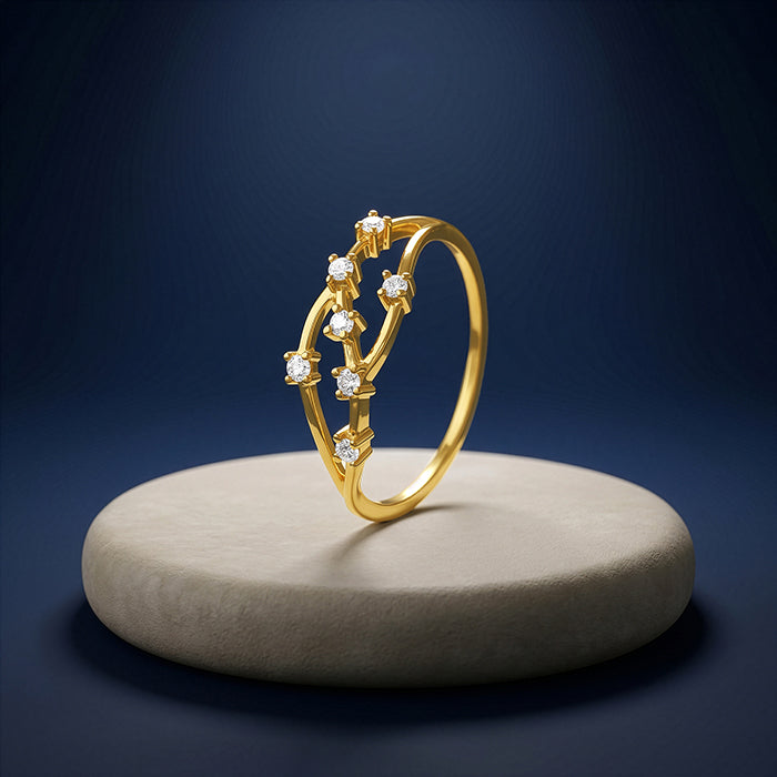 Golden Ivy Lattice Ring (Size 11)