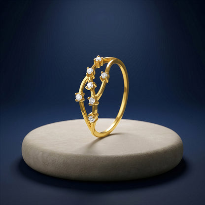 Golden Ivy Lattice Ring (Size 11)