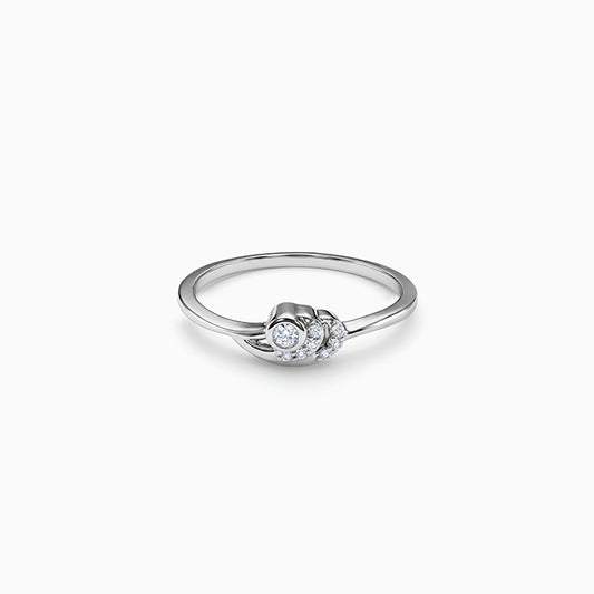 Silver Eclipse Twist Ring (Size 12)