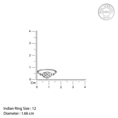 Silver Shiny Crown Ring (Size 12)