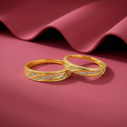 Golden Harmony Couple Rings