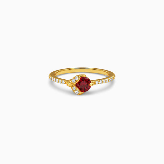 Golden Scarlet Bud Ring (Size 12)