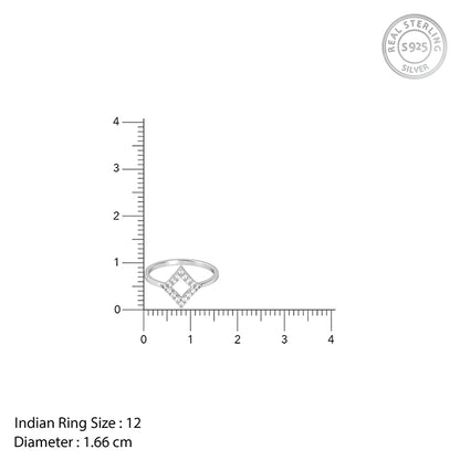 Silver Lattice Glow Ring (Size 12)