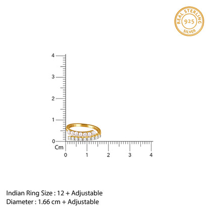 Kriti Sanon Golden Whoopi Pearl Ring (Size 12)