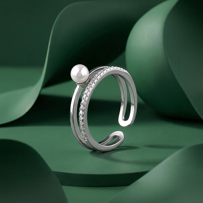 Silver Kate Pearl Ring