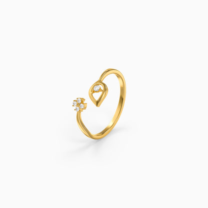 Golden Nova Twist Ring (Size 12)