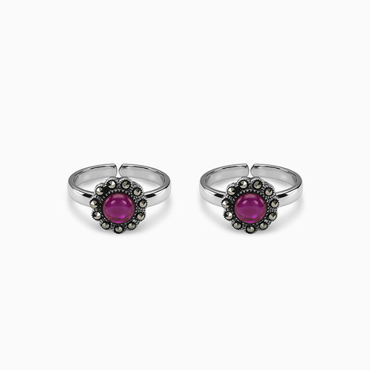 Oxidised Silver Smitha Toe Rings