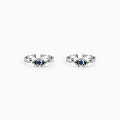Oxidised Silver Naina Toe Rings