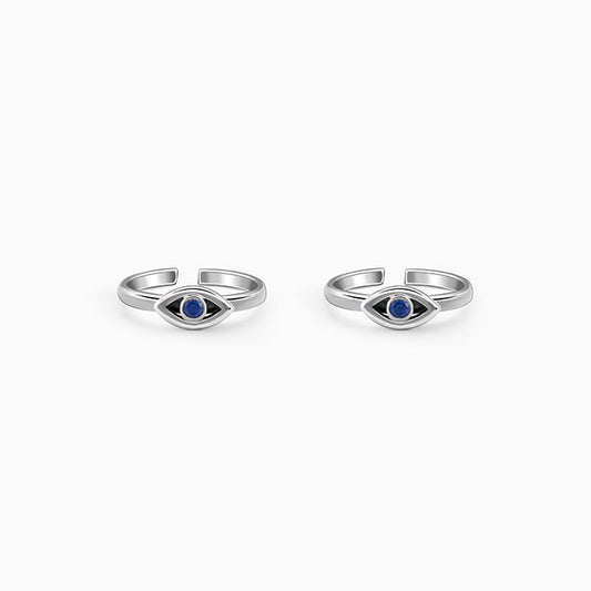 Oxidised Silver Naina Toe Rings