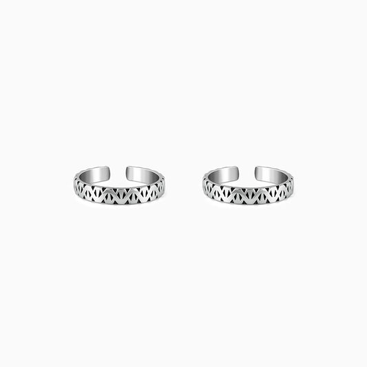Oxidised Silver Vanshika Toe Rings