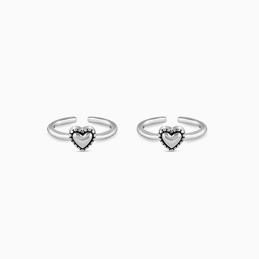 Oxidised Silver Ishika Toe Rings
