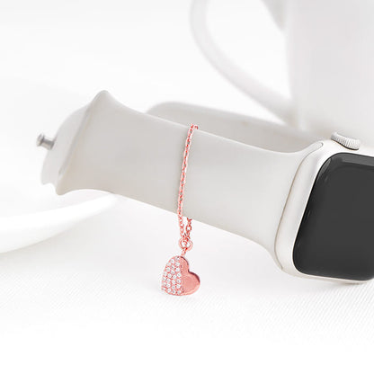 Rose Gold Heart Watch Charm