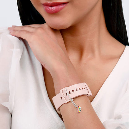 Silver Be A Rainbow Watch Charm