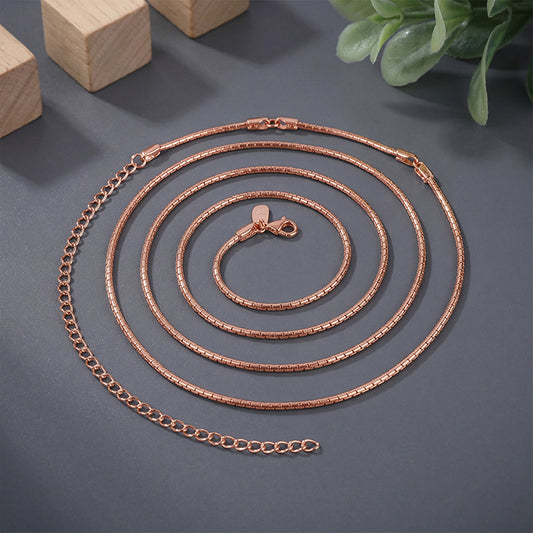 Rose Gold Venetian Box Waist Chain