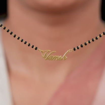 Golden Personalised Name Mangalsutra