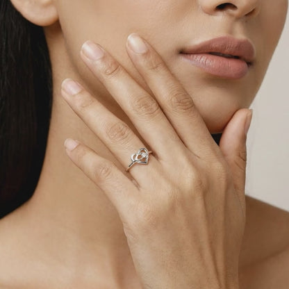 Silver Delulu In Love Ring