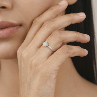Silver Gentle Drop Ring