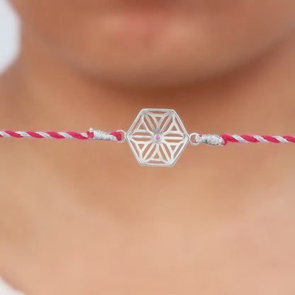 Silver Sibling Bond Rakhi