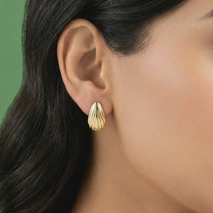 Golden Riva Stud Earrings