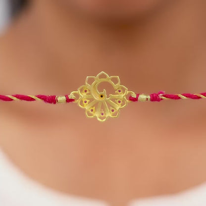 Golden Peacock Heritage Rakhi